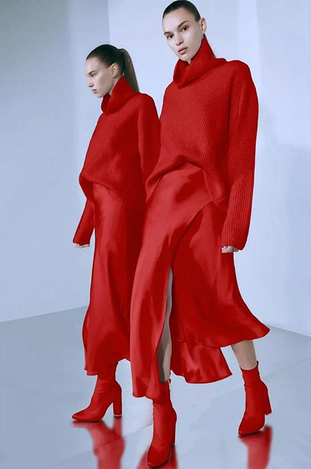 2021秋冬女裝十大流行色 晴空藍(lán)、嫩粉紅等色彩都很美(圖40)